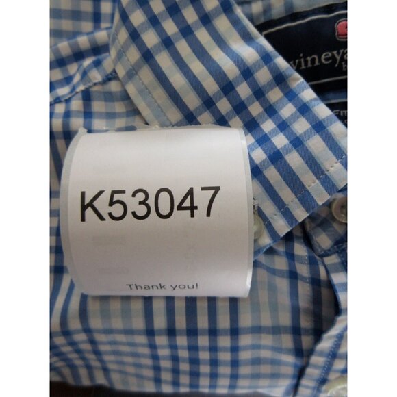 Vineyard Vines Shirt Small Performance Slim Fit Whale Button Up Plaid - Picture 10 of 10